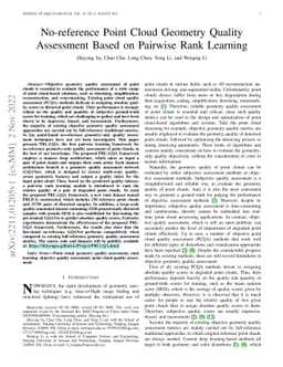 No-reference Point Cloud Geometry Quality Assessment Based on Pairwise
  Rank Learning