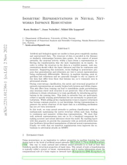 Isometric Representations in Neural Networks Improve Robustness