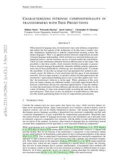 Characterizing Intrinsic Compositionality in Transformers with Tree
  Projections