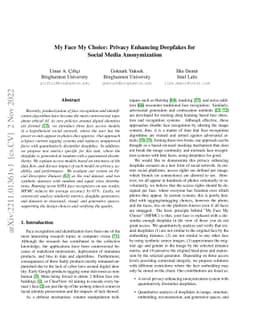 My Face My Choice: Privacy Enhancing Deepfakes for Social Media
  Anonymization