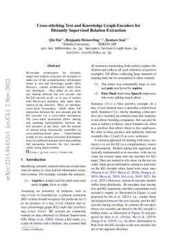Cross-stitching Text and Knowledge Graph Encoders for Distantly
  Supervised Relation Extraction