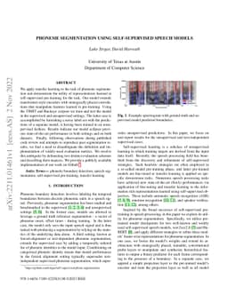 Phoneme Segmentation Using Self-Supervised Speech Models