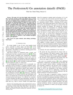 The ProfessionAl Go annotation datasEt (PAGE)