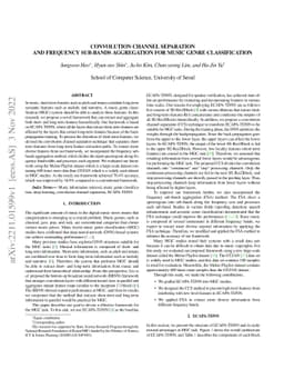 Convolution channel separation and frequency sub-bands aggregation for
  music genre classification