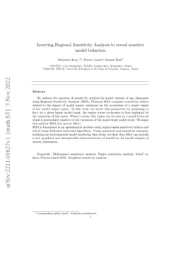 Inverting Regional Sensitivity Analysis to reveal sensitive model
  behaviors