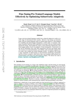 Fine-Tuning Pre-Trained Language Models Effectively by Optimizing
  Subnetworks Adaptively