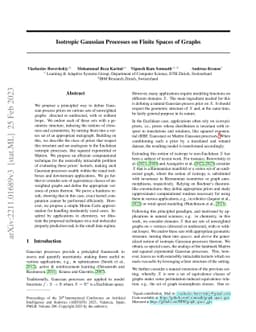 Isotropic Gaussian Processes on Finite Spaces of Graphs