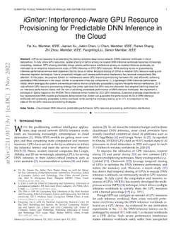 iGniter: Interference-Aware GPU Resource Provisioning for Predictable
  DNN Inference in the Cloud
