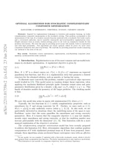 Optimal Algorithms for Stochastic Complementary Composite Minimization