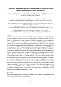 AI enhanced finite element multiscale modelling and structural
  uncertainty analysis of a functionally graded porous beam