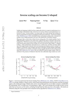 Inverse scaling can become U-shaped