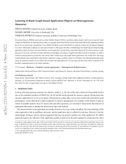 Learning to Rank Graph-based Application Objects on Heterogeneous
  Memories