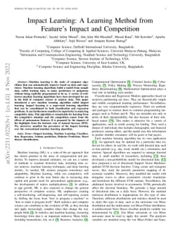 Impact Learning: A Learning Method from Features Impact and Competition