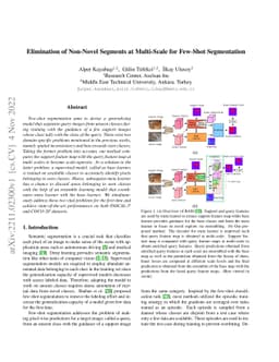 Elimination of Non-Novel Segments at Multi-Scale for Few-Shot
  Segmentation