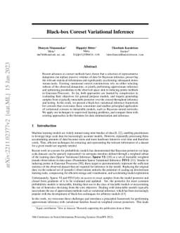 Black-box Coreset Variational Inference