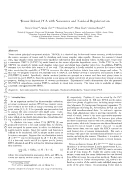 Tensor Robust PCA with Nonconvex and Nonlocal Regularization