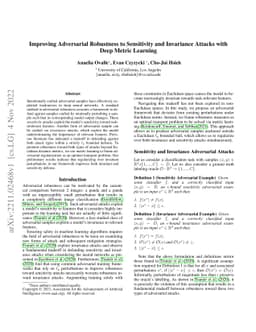 Improving Adversarial Robustness to Sensitivity and Invariance Attacks
  with Deep Metric Learning