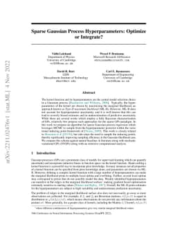 Sparse Gaussian Process Hyperparameters: Optimize or Integrate?