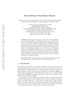 Deep Distance Sensitivity Oracles