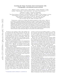 Learning the shape of protein micro-environments with a holographic
  convolutional neural network