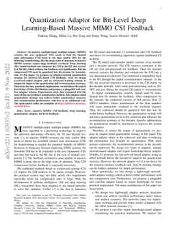 Quantization Adaptor for Bit-Level Deep Learning-Based Massive MIMO CSI
  Feedback