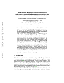Understanding the properties and limitations of contrastive learning for
  Out-of-Distribution detection