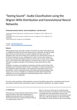 "Seeing Sound": Audio Classification with the Wigner-Wille Distribution
  and Convolutional Neural Networks