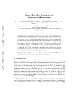 Sparse Horseshoe Estimation via Expectation-Maximisation