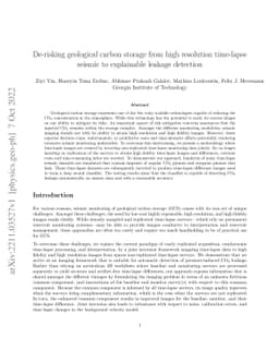 De-risking geological carbon storage from high resolution time-lapse
  seismic to explainable leakage detection