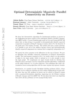 Optimal Deterministic Massively Parallel Connectivity on Forests