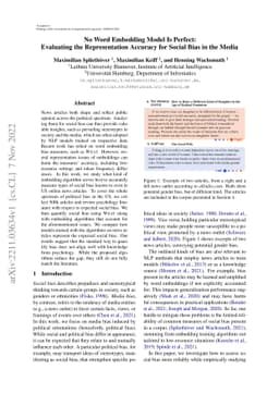 No Word Embedding Model Is Perfect: Evaluating the Representation
  Accuracy for Social Bias in the Media