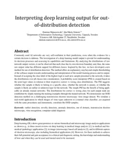 Interpreting deep learning output for out-of-distribution detection