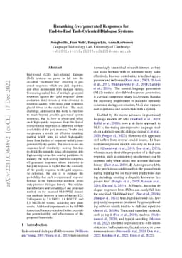 Reranking Overgenerated Responses for End-to-End Task-Oriented Dialogue
  Systems