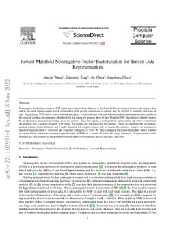 Robust Manifold Nonnegative Tucker Factorization for Tensor Data
  Representation