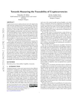 Towards Measuring the Traceability of Cryptocurrencies