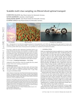 Scalable multi-class sampling via filtered sliced optimal transport
