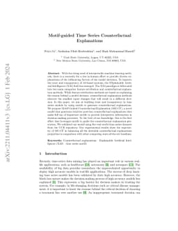 Motif-guided Time Series Counterfactual Explanations