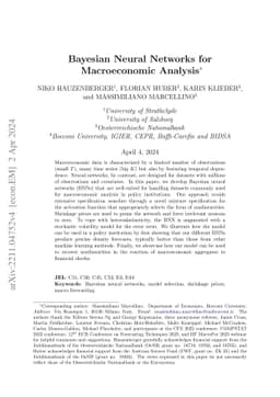 Bayesian Neural Networks for Macroeconomic Analysis