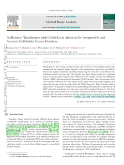 RadFormer: Transformers with Global-Local Attention for Interpretable
  and Accurate Gallbladder Cancer Detection