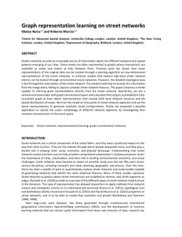 Graph representation learning for street networks