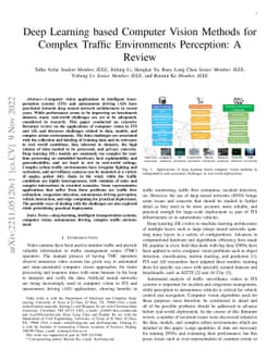 Deep Learning based Computer Vision Methods for Complex Traffic
  Environments Perception: A Review
