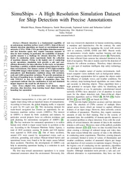 SimuShips -- A High Resolution Simulation Dataset for Ship Detection
  with Precise Annotations