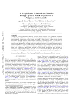 A Graph-Based Approach to Generate Energy-Optimal Robot Trajectories in
  Polygonal Environments