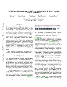 Prior-enhanced Temporal Action Localization using Subject-aware Spatial
  Attention
