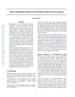 When is Realizability Sufficient for Off-Policy Reinforcement Learning?