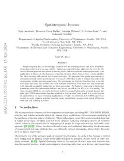 Spatiotemporal k-means