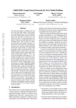 GREENER: Graph Neural Networks for News Media Profiling