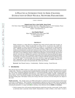 A Practical Introduction to Side-Channel Extraction of Deep Neural
  Network Parameters