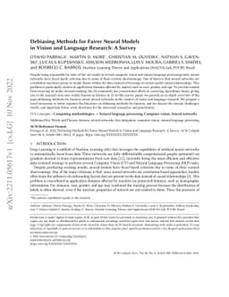 Debiasing Methods for Fairer Neural Models in Vision and Language
  Research: A Survey
