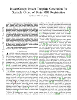 InstantGroup: Instant Template Generation for Scalable Group of Brain
  MRI Registration